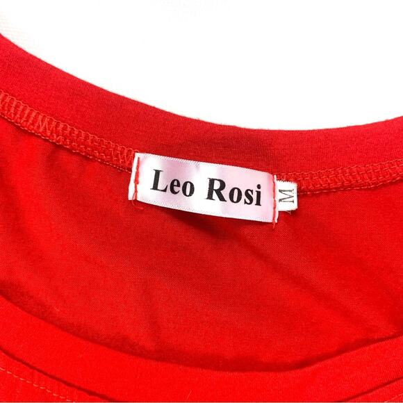 Red Cold Shoulder Ladder Sleeve Cutout Top - Picture 7 of 7